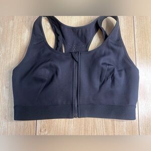 Fabletics Black High-Impact Sports Bra with Front Zipper